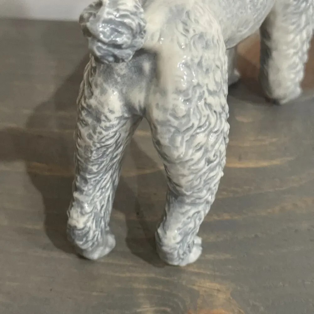 Excellent KERAMOS Wien Vienna Austria Blue STANDARD POODLE Dog Figurine Rare